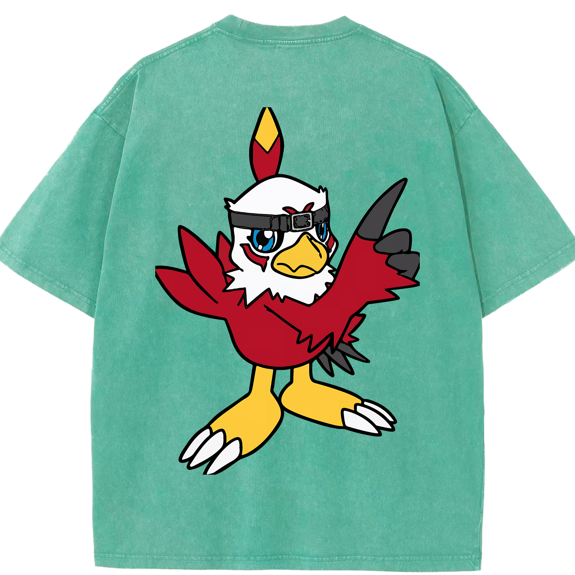 （画像用） Digimon デジタルモンスター/デジモン 綿100% ヴィンテージ風 半袖Tシャツ（背面プリント）